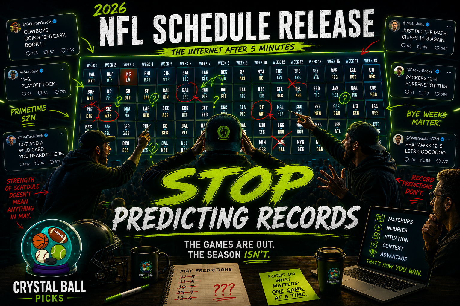 The NFL Schedule Is Out. Please Stop Predicting Records.