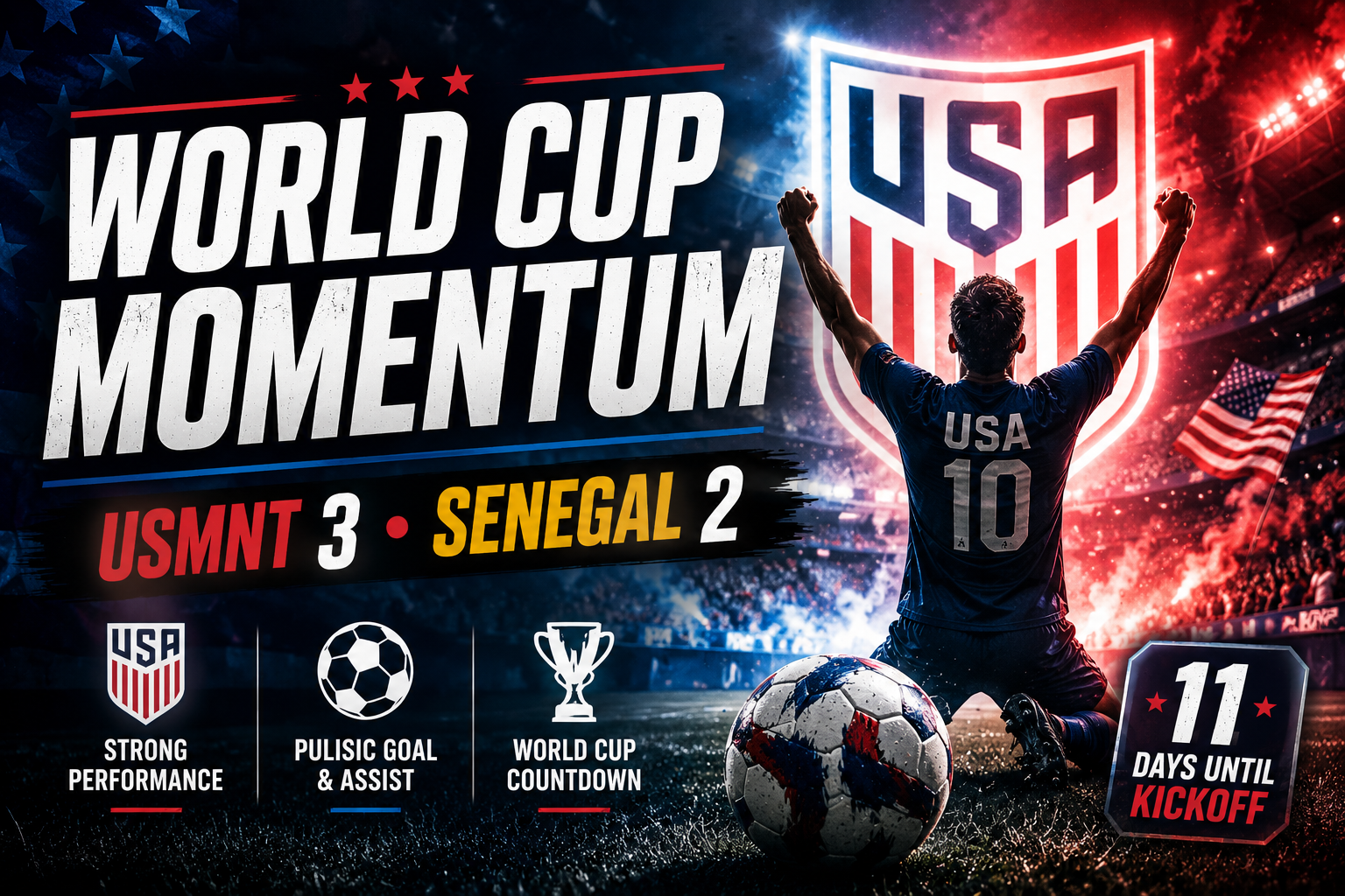 USMNT beats Senegal 3-2 in 2026 World Cup friendly