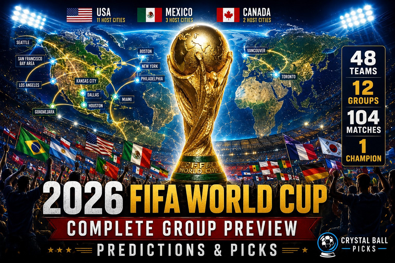 2026 FIFA World Cup group preview with predictions, teams, fixtures and players to watch